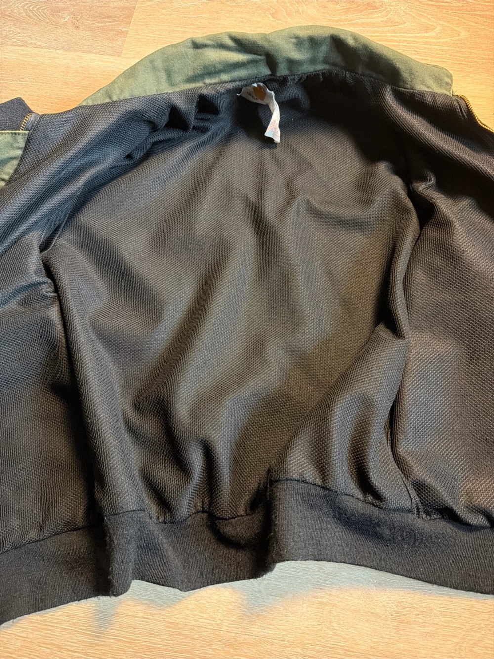 Vintage 1994 Carhartt JR264 Forest Green Duck Canvas Bomber Flight Jacket Med 42 - Picture 11 of 12